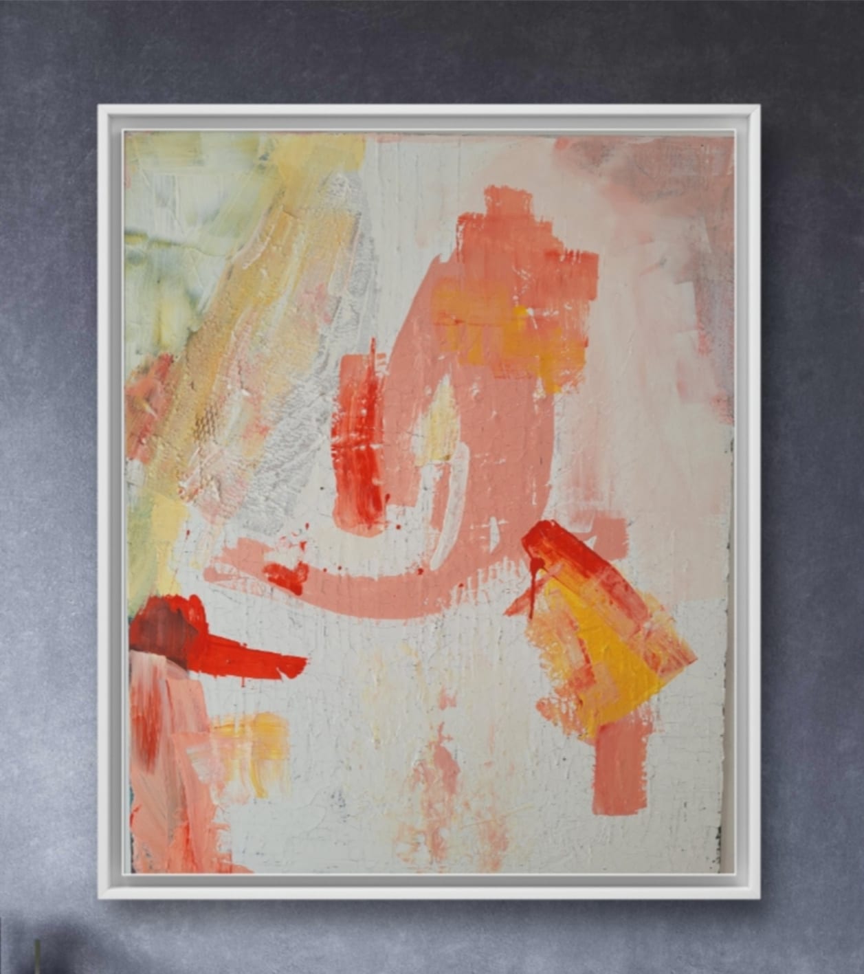 "Blossom Talk" Mixed Media on Canvas, 80x 100cm ( 31,5 x 39,4 inch)