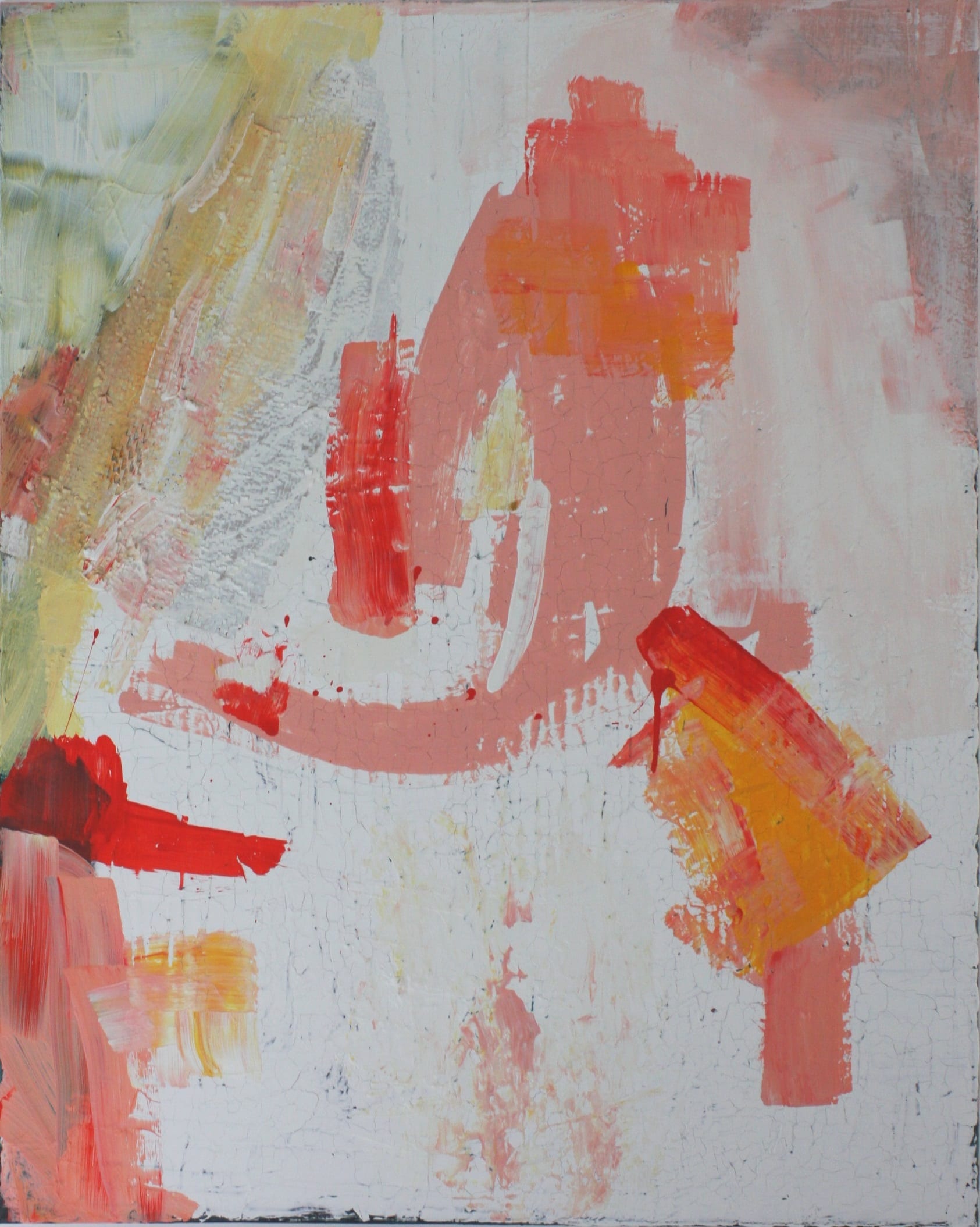 "Blossom Talk" Mixed Media on Canvas, 80x 100cm ( 31,5 x 39,4 inch)
