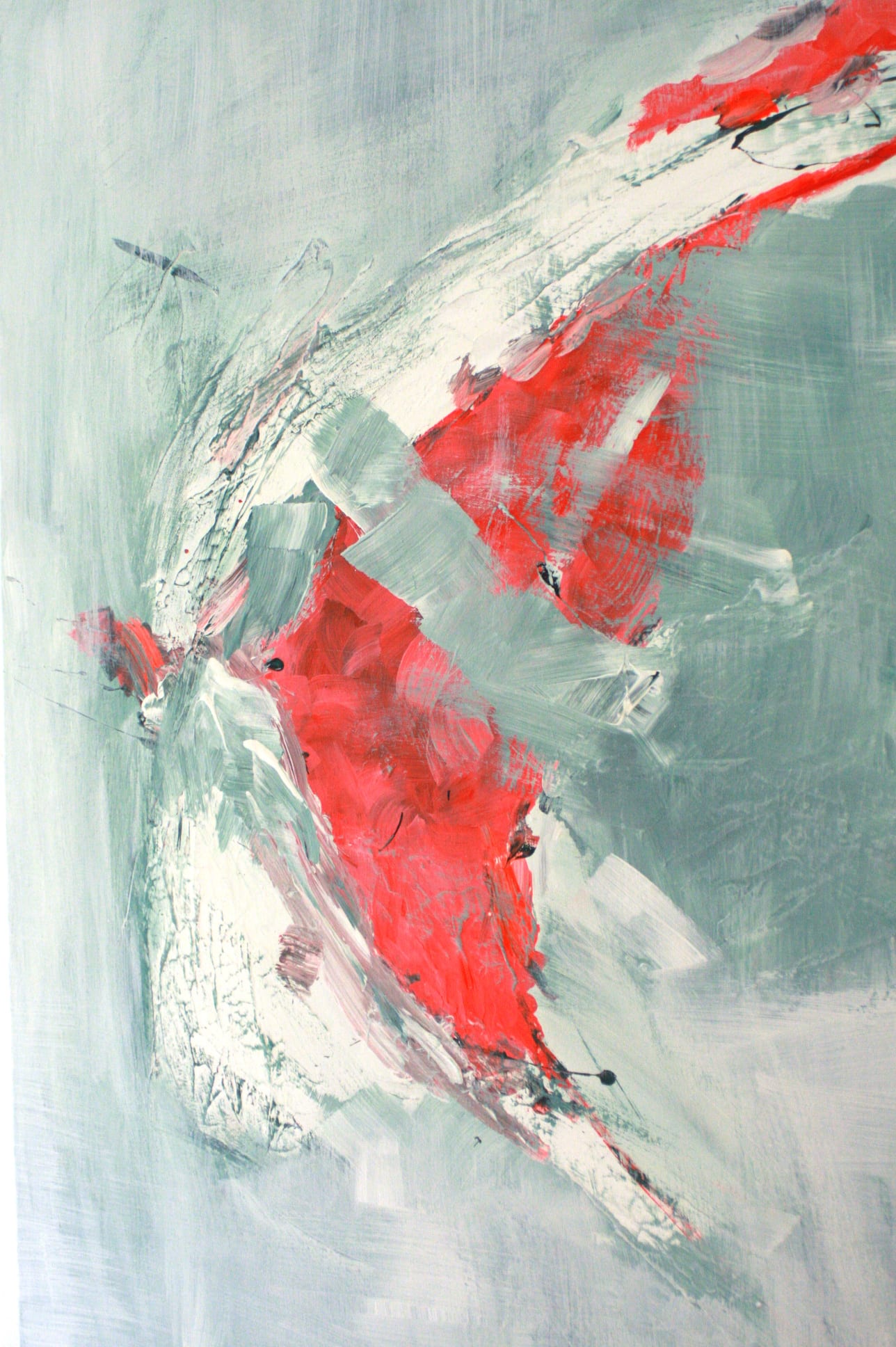 "Fire on Ice" Acrylic Mix on Canvas, 80 x 100 cm (31,5 x 39,3 inch)