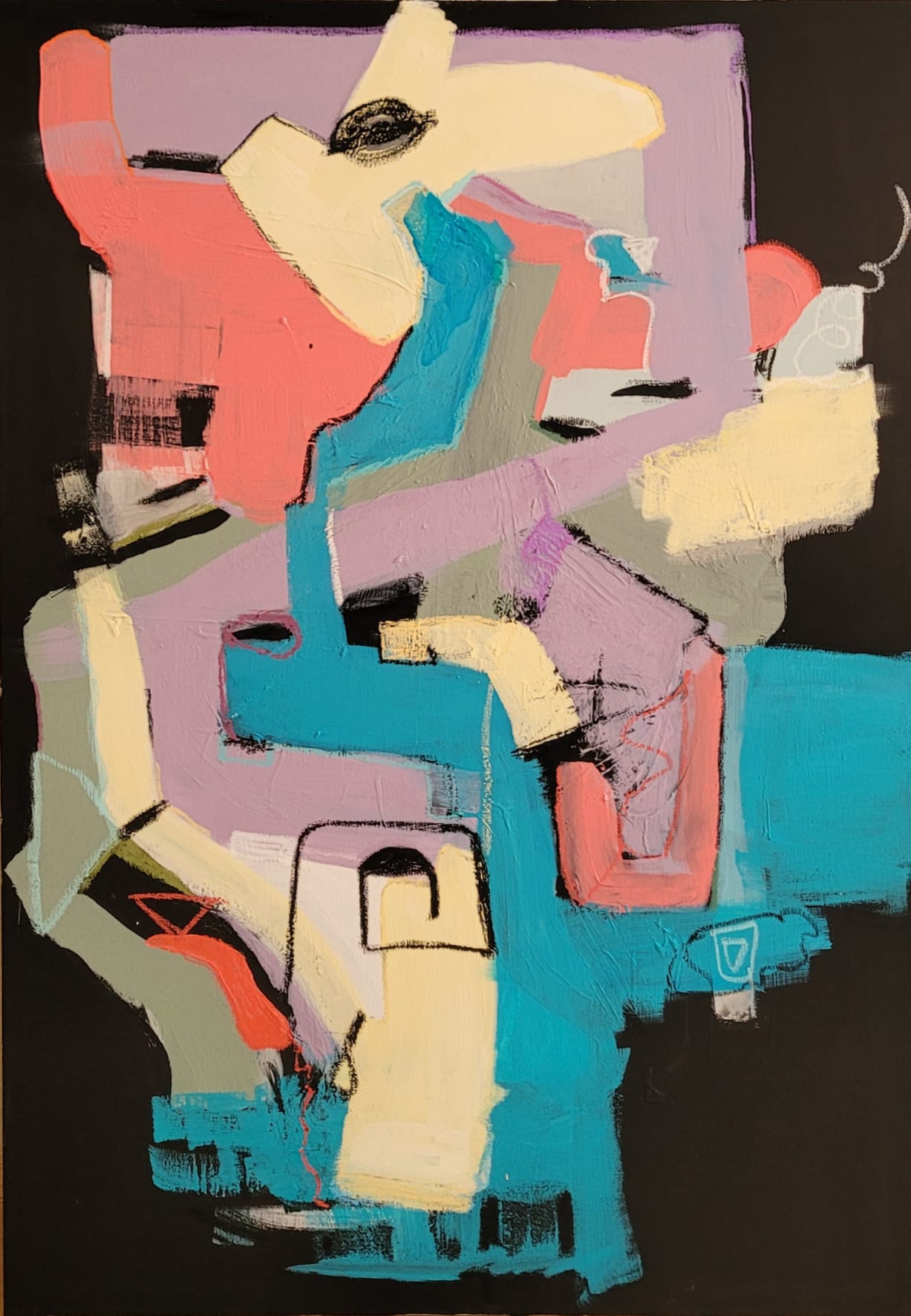 Having My Way, Mixed Media on Canvas, 70x 90cm (27,5 x 35,4)
