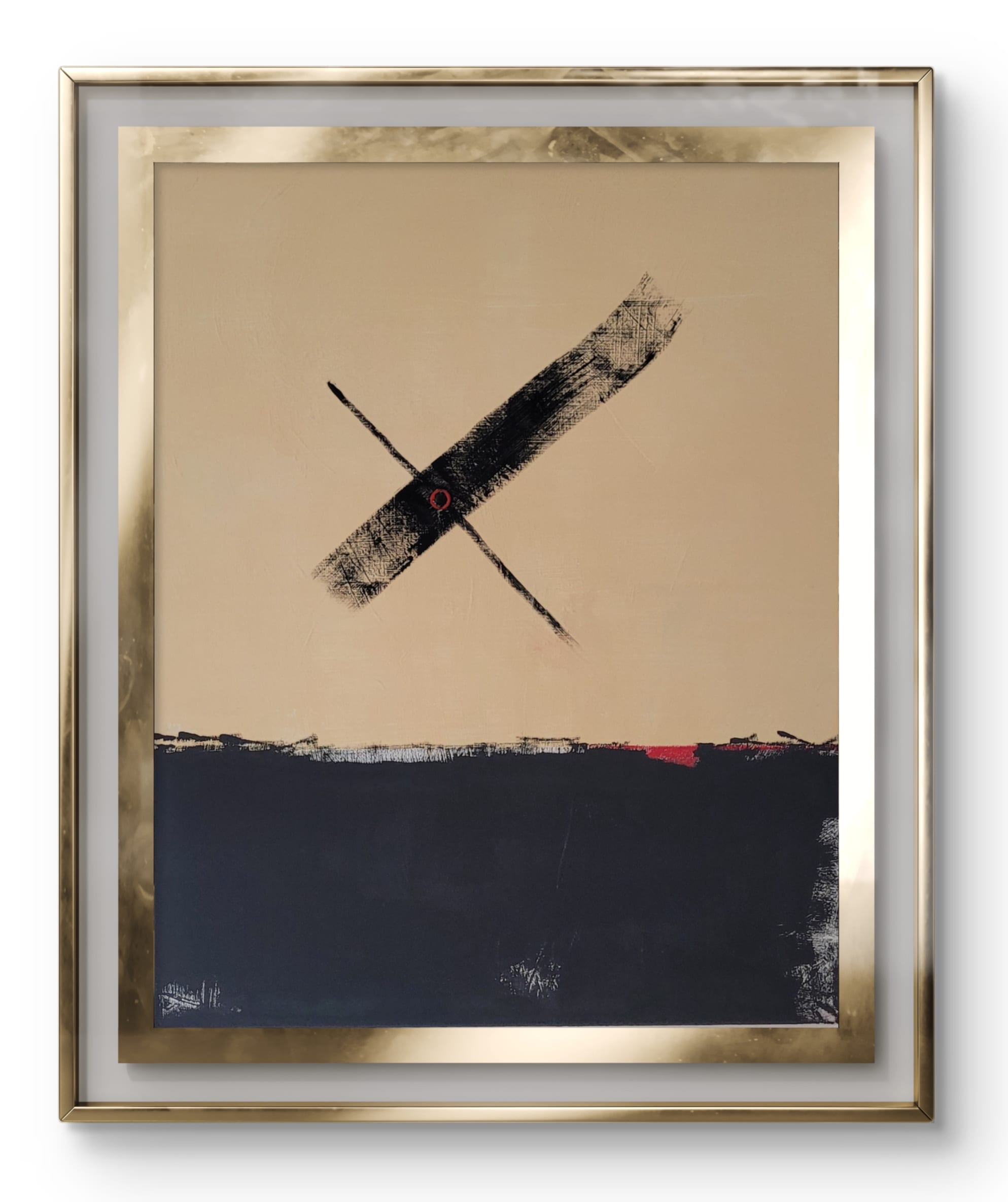 "Satelite" Acrylic Mix on Canvas, 80x 100cm (31,5 x 39,5)