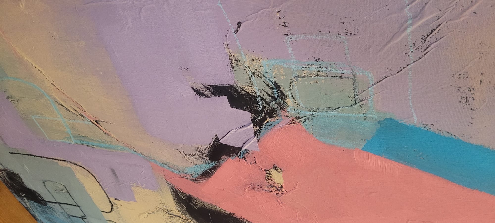 "Tropical Coast" Mixed Media on Canvas, 120 x 140cm (47,2 x 55 inch)